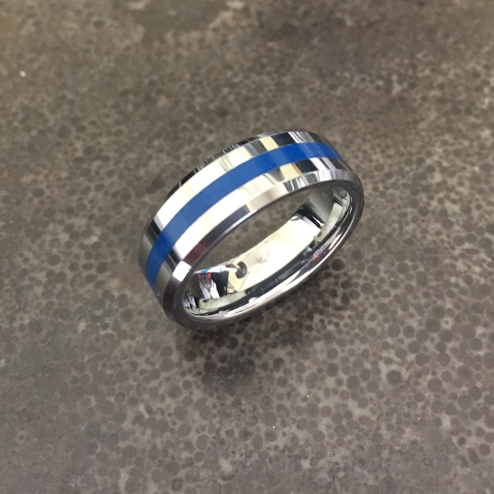 Law Enforcement Blue Line Ring / Band